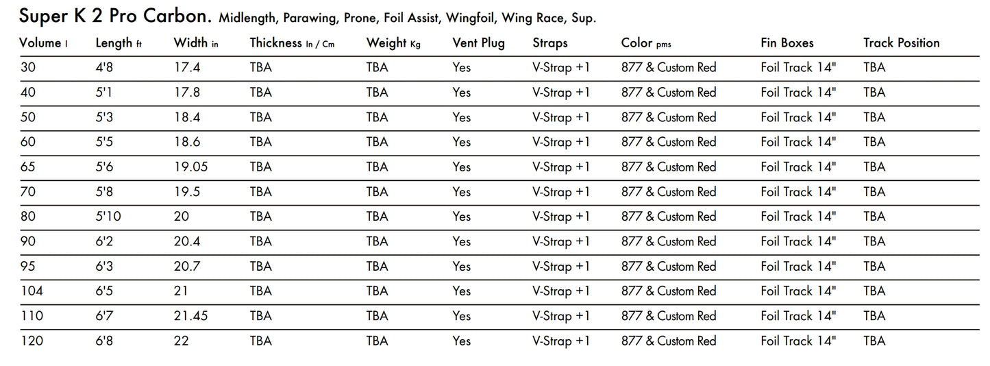 Super K 2
Pro Carbon
